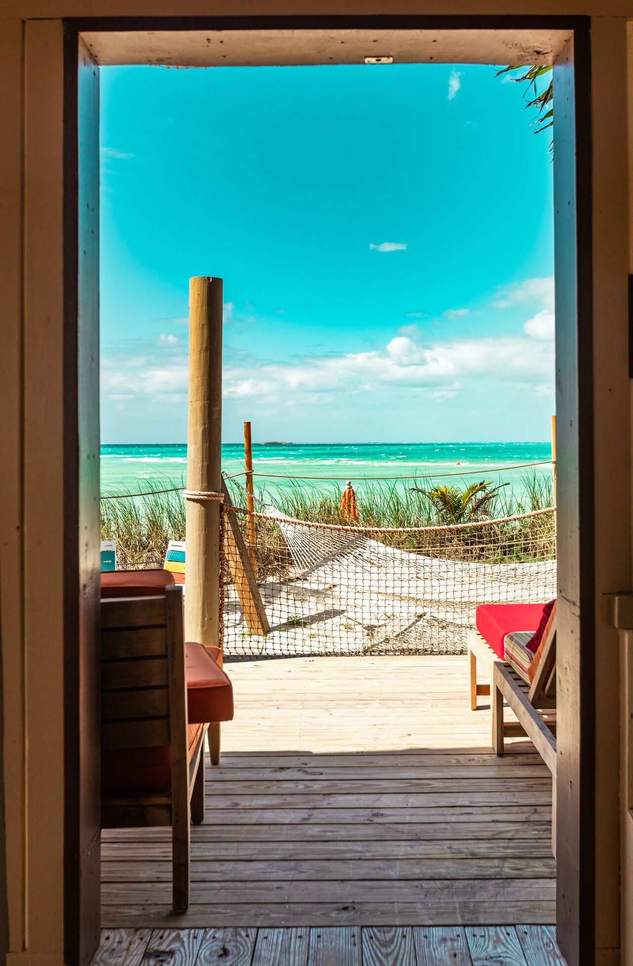 doorway opening to the beach